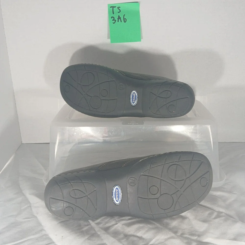 Dr Scholls Emily Brown Leather Slip On Loafer Shoes Women‎ Size 7W